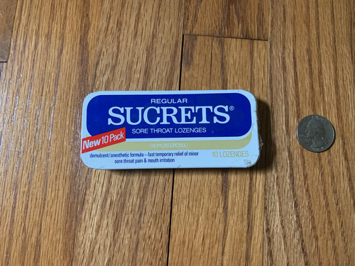 Old tin sucrets - old,